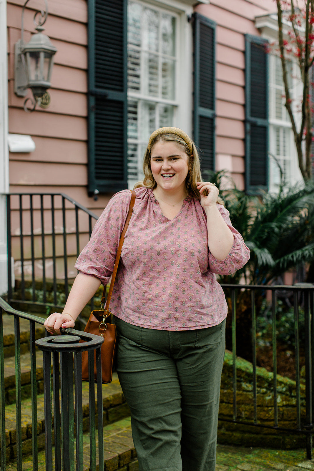 The Elizabeth Top in Desert Rose - Final Sale – Carla Kiley Collection