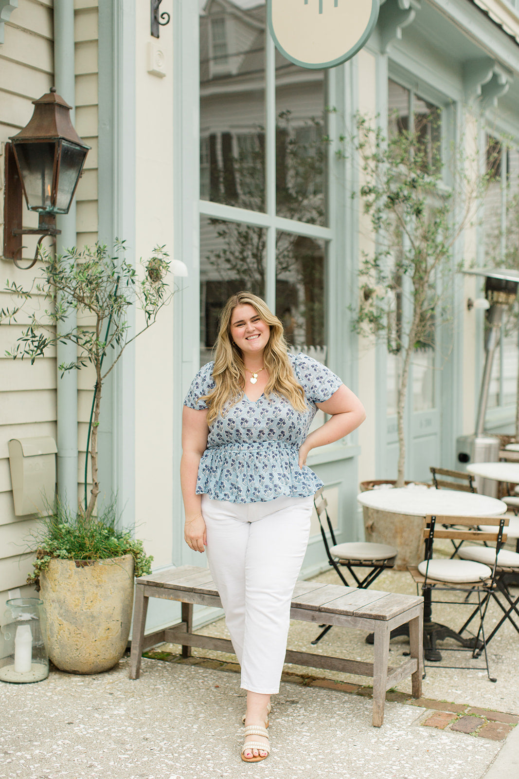 The Judy Top in Carolina Blue - Final Sale – Carla Kiley Collection
