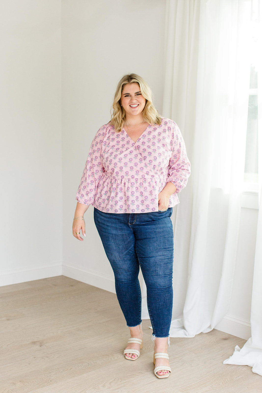 The Frances Top in Blush Haze – Carla Kiley Collection
