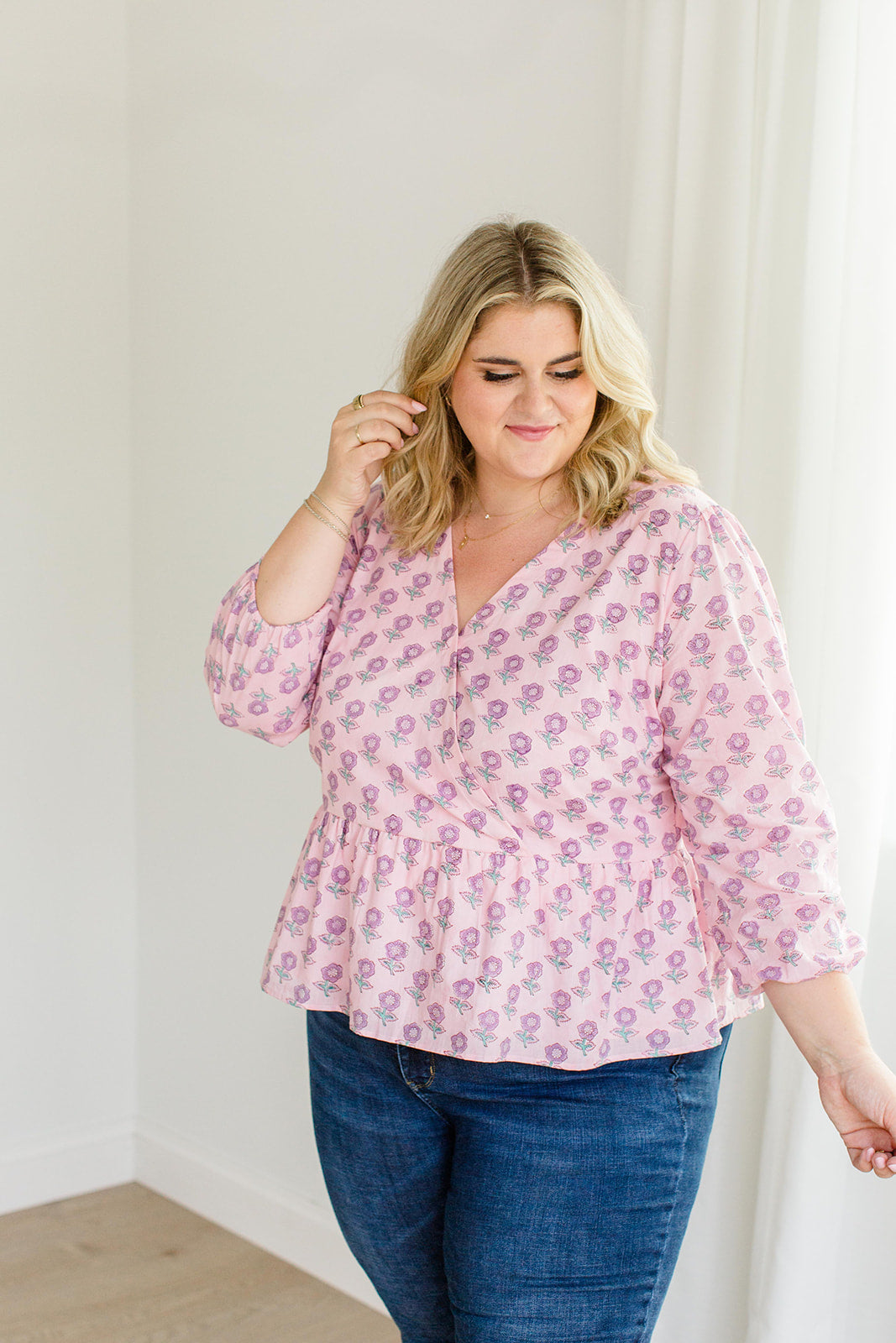 The Frances Top in Blush Haze - Final Sale – Carla Kiley Collection