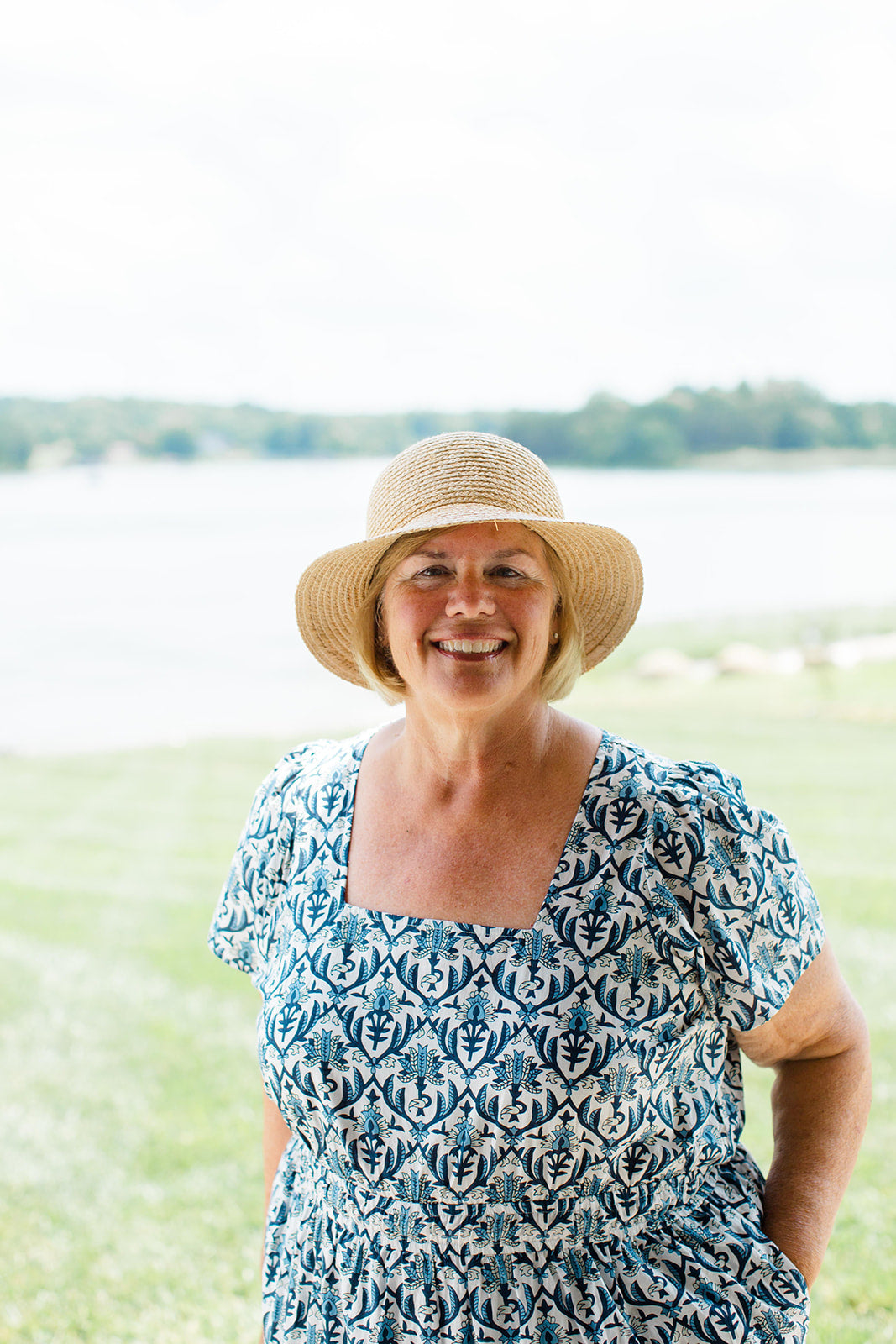 The Allison Dress in Navy Trellis - Final Sale – Carla Kiley Collection