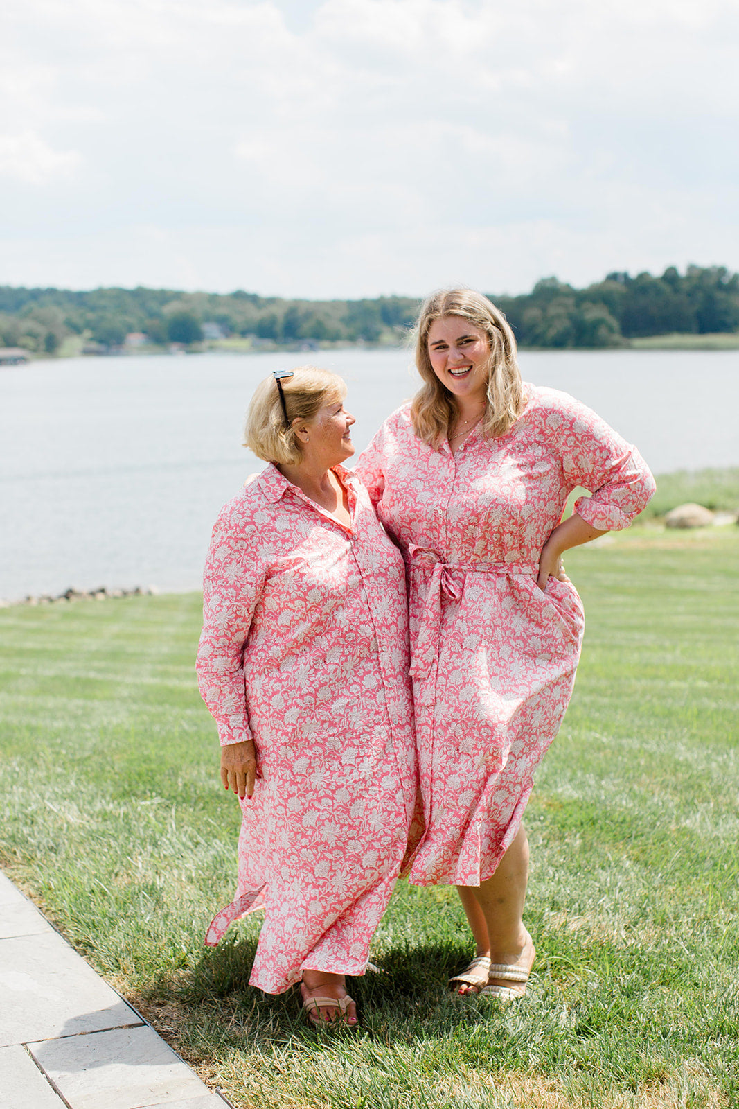 The Christine Shirt Dress in Watermelon Sorbet – Carla Kiley Collection